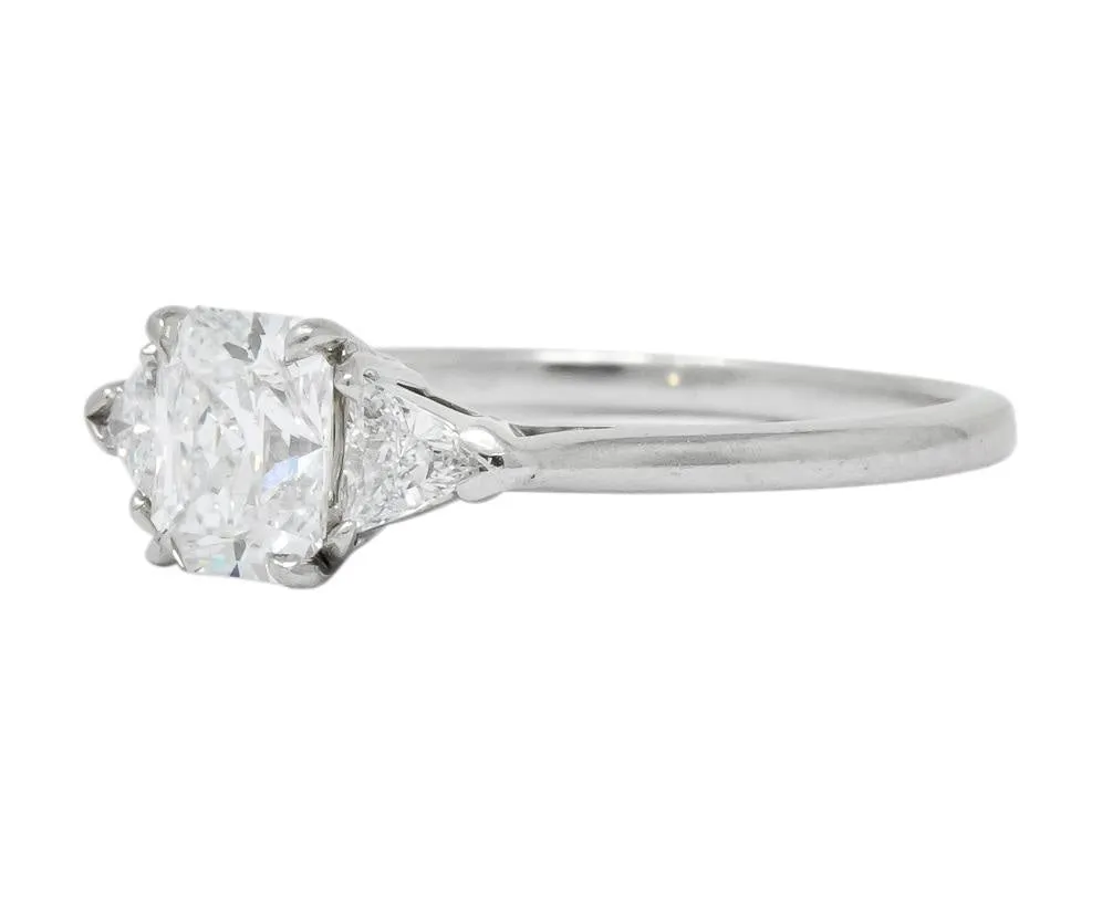 Tiffany & Co. 0.89 CTW Lucida Triangular Diamond Platinum Engagement Ring
