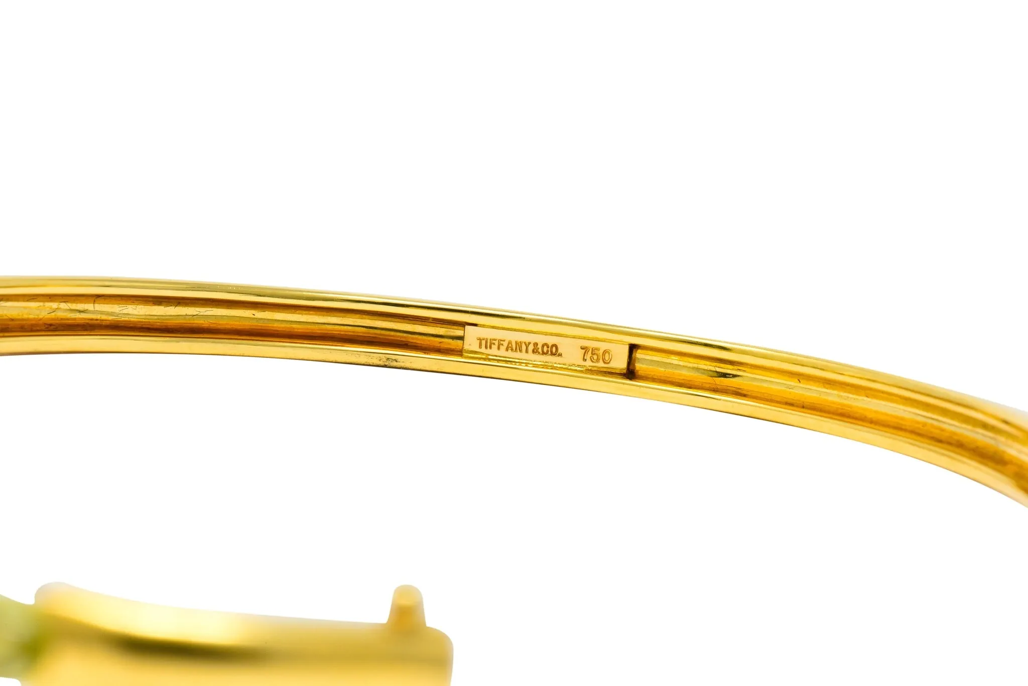 Tiffany & Co. 1990's Vintage Tourmaline Peridot Diamond Bangle Bracelet