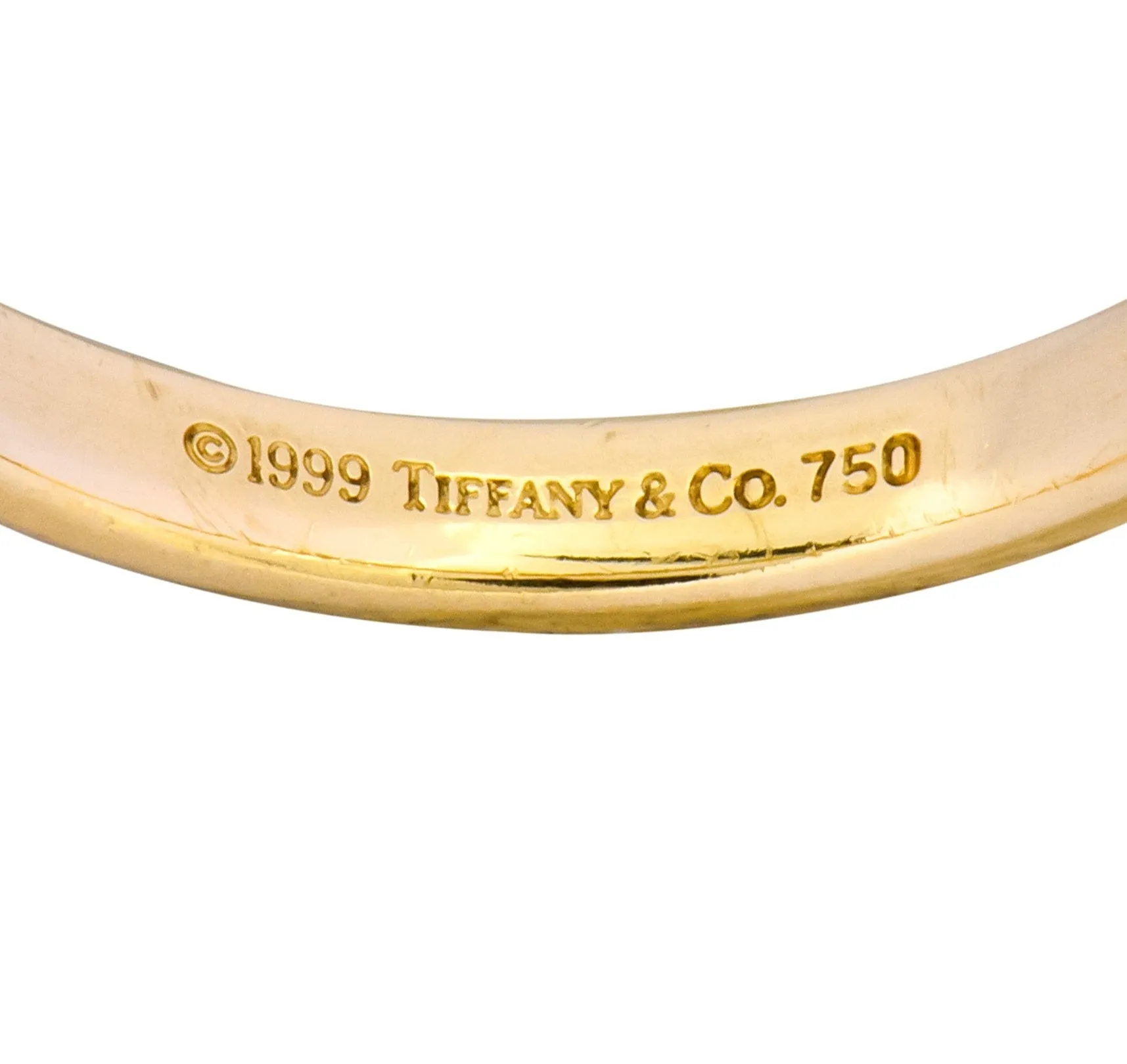 Tiffany & Co. 1999 Modern 18 Karat Gold Wedding Unisex Band Ring