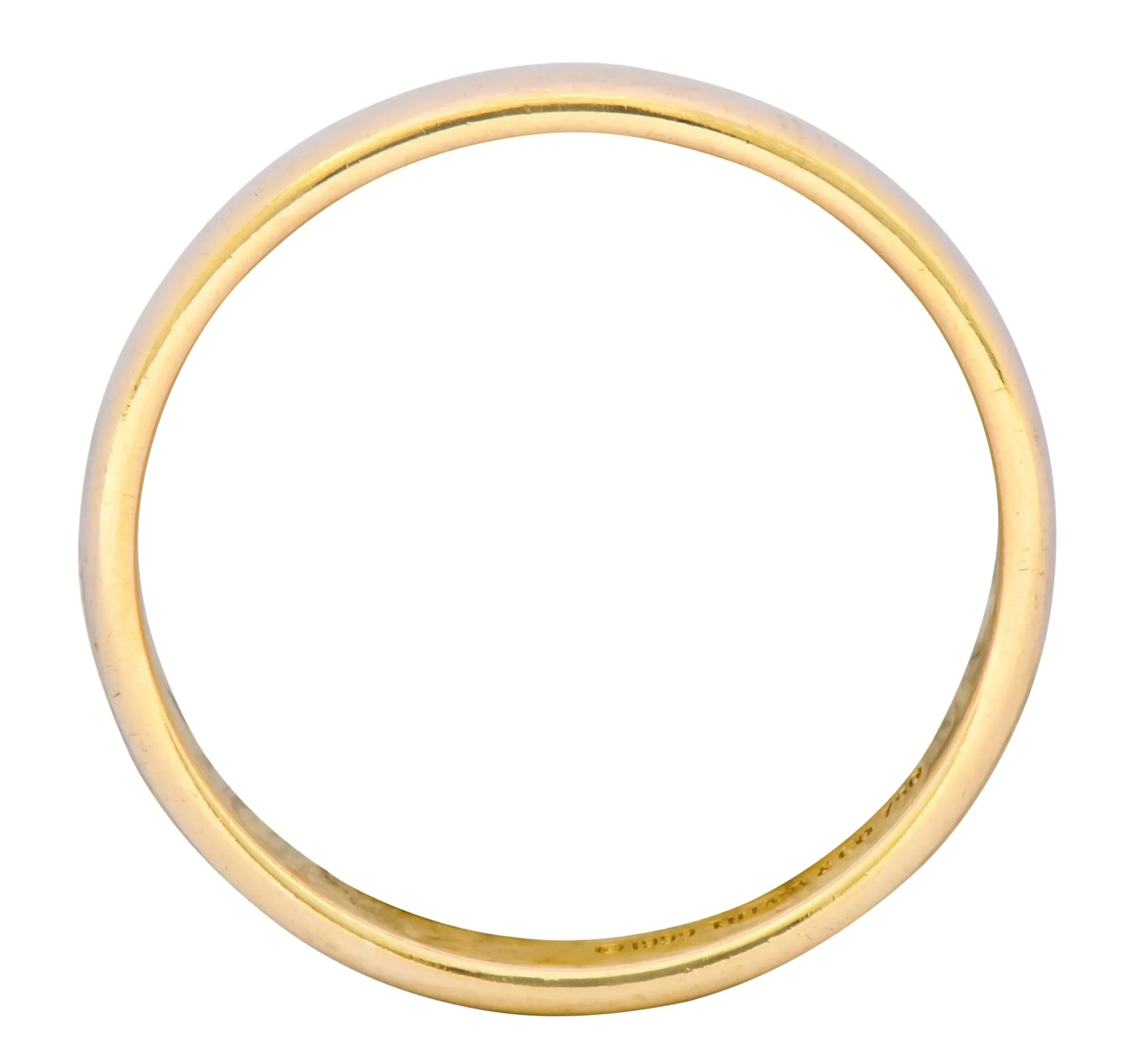 Tiffany & Co. 1999 Modern 18 Karat Gold Wedding Unisex Band Ring