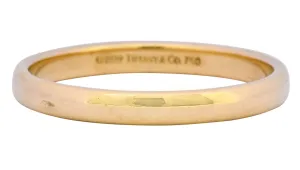 Tiffany & Co. 1999 Modern 18 Karat Gold Wedding Unisex Band Ring