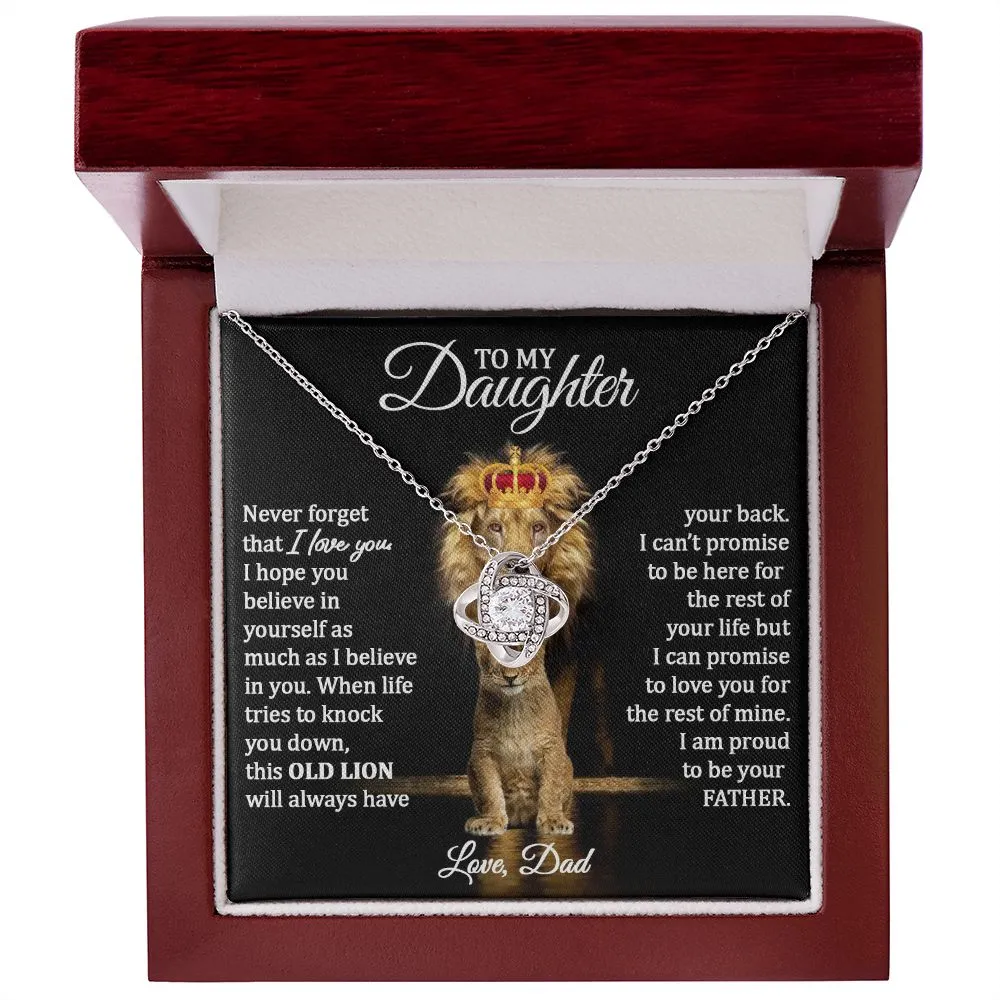 To Daughter (Love Dad) Beautiful 14k Gold Necklace Daughters