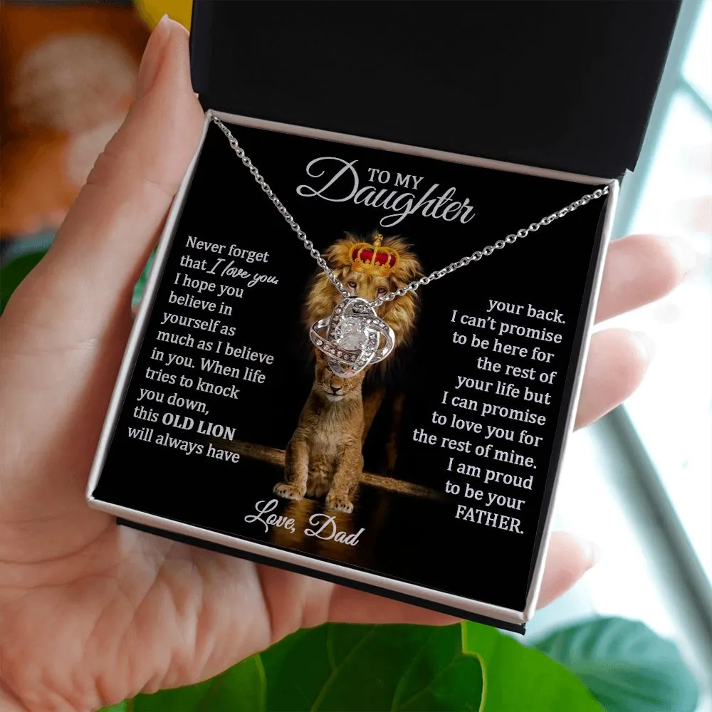 To Daughter (Love Dad) Beautiful 14k Gold Necklace Daughters