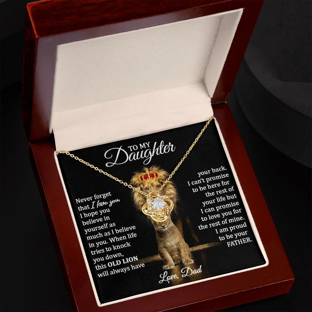 To Daughter (Love Dad) Beautiful 14k Gold Necklace Daughters