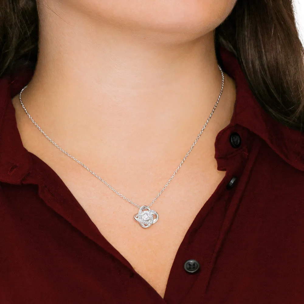 To My Beautiful Wife - Love Knot Necklace - Perfect Gift For Wife