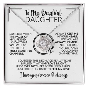 To My Daughter | Pages of My Life |  Love Knot Necklace