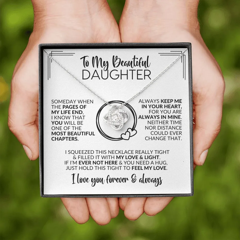 To My Daughter | Pages of My Life |  Love Knot Necklace