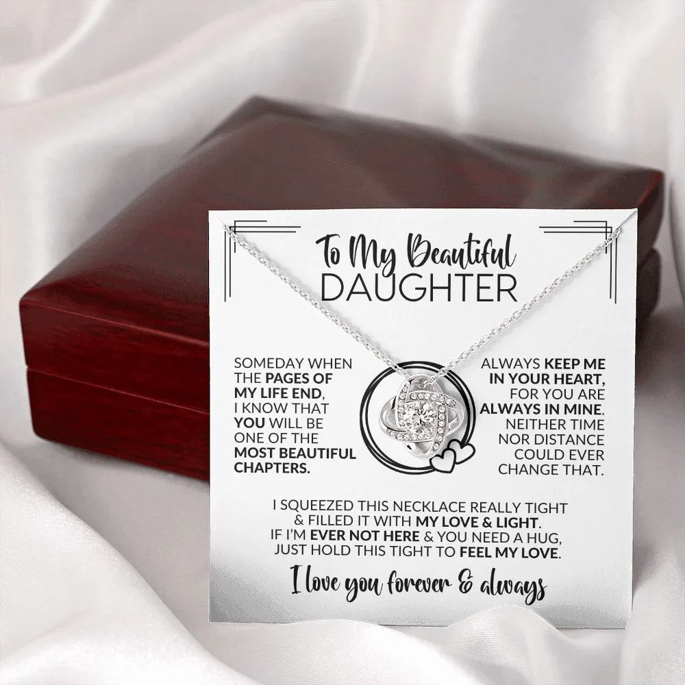 To My Daughter | Pages of My Life |  Love Knot Necklace