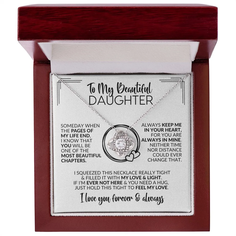 To My Daughter | Pages of My Life |  Love Knot Necklace