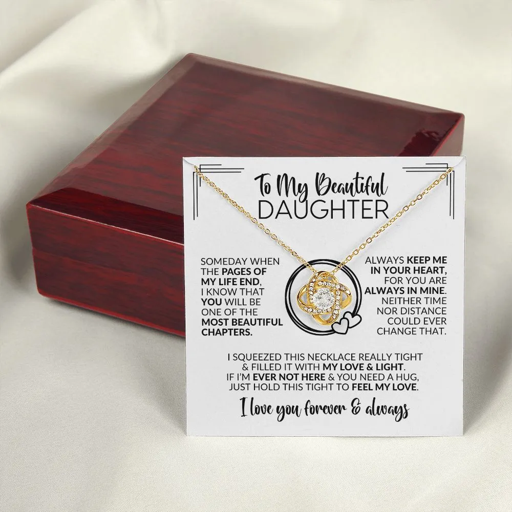 To My Daughter | Pages of My Life |  Love Knot Necklace
