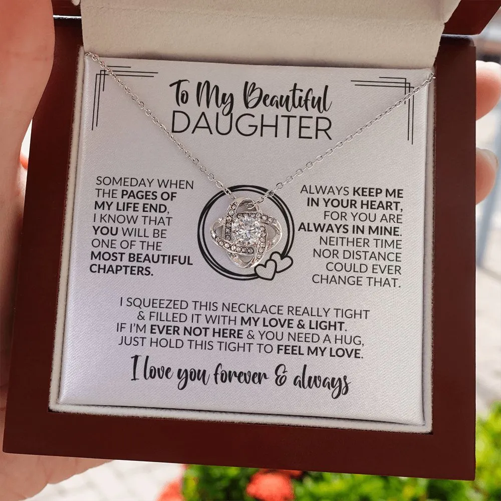 To My Daughter | Pages of My Life |  Love Knot Necklace