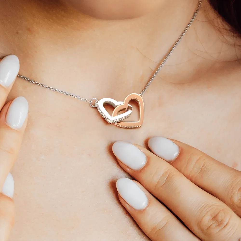 To My Daughter | See Through My Eyes | Interlocking Hearts Necklace from Dad