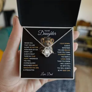 To My Daughter, You Will Always Be My Baby Girls - Love knot Necklace