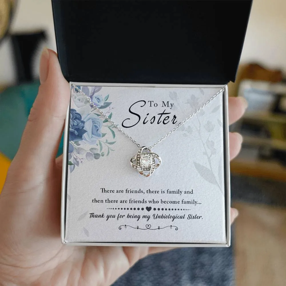 To My Sister, Thank You For Everything - Love knot Necklace