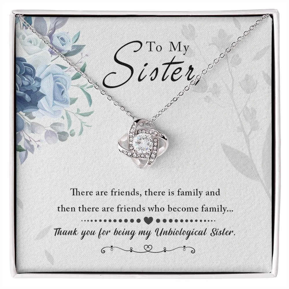 To My Sister, Thank You For Everything - Love knot Necklace