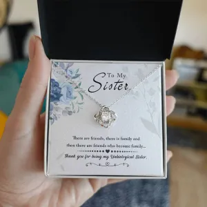 To My Sister, Thank You For Everything - Love knot Necklace