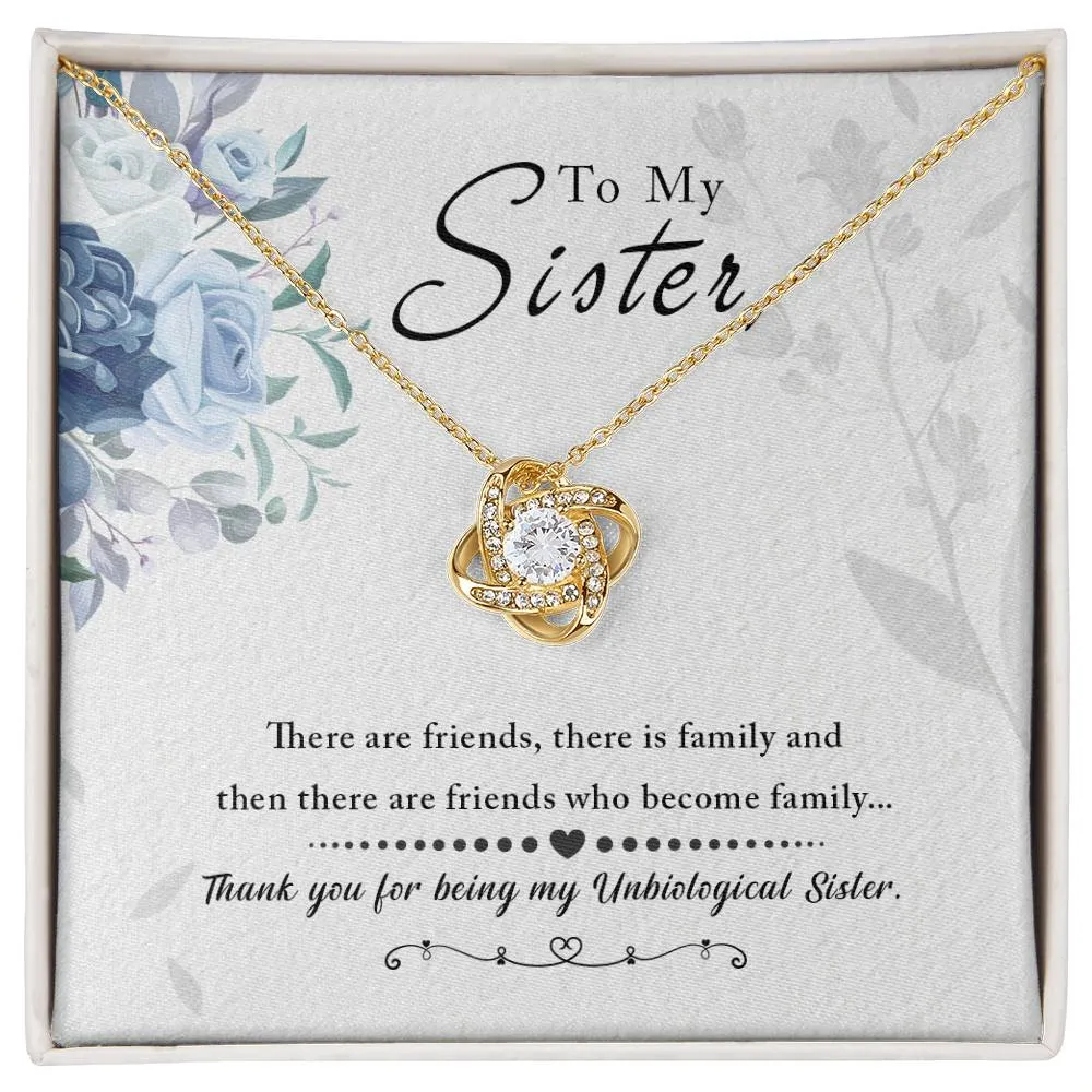 To My Sister, Thank You For Everything - Love knot Necklace
