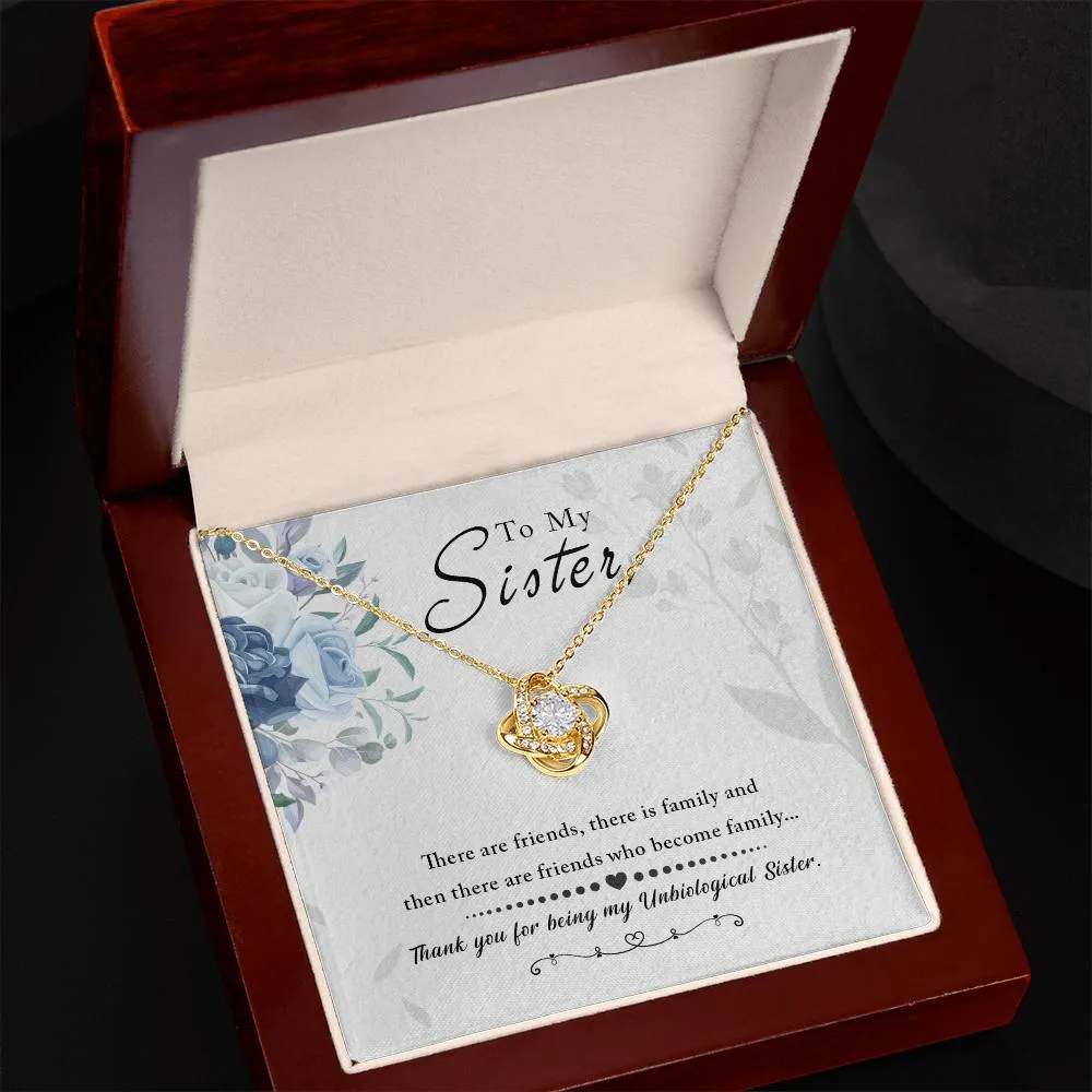 To My Sister, Thank You For Everything - Love knot Necklace