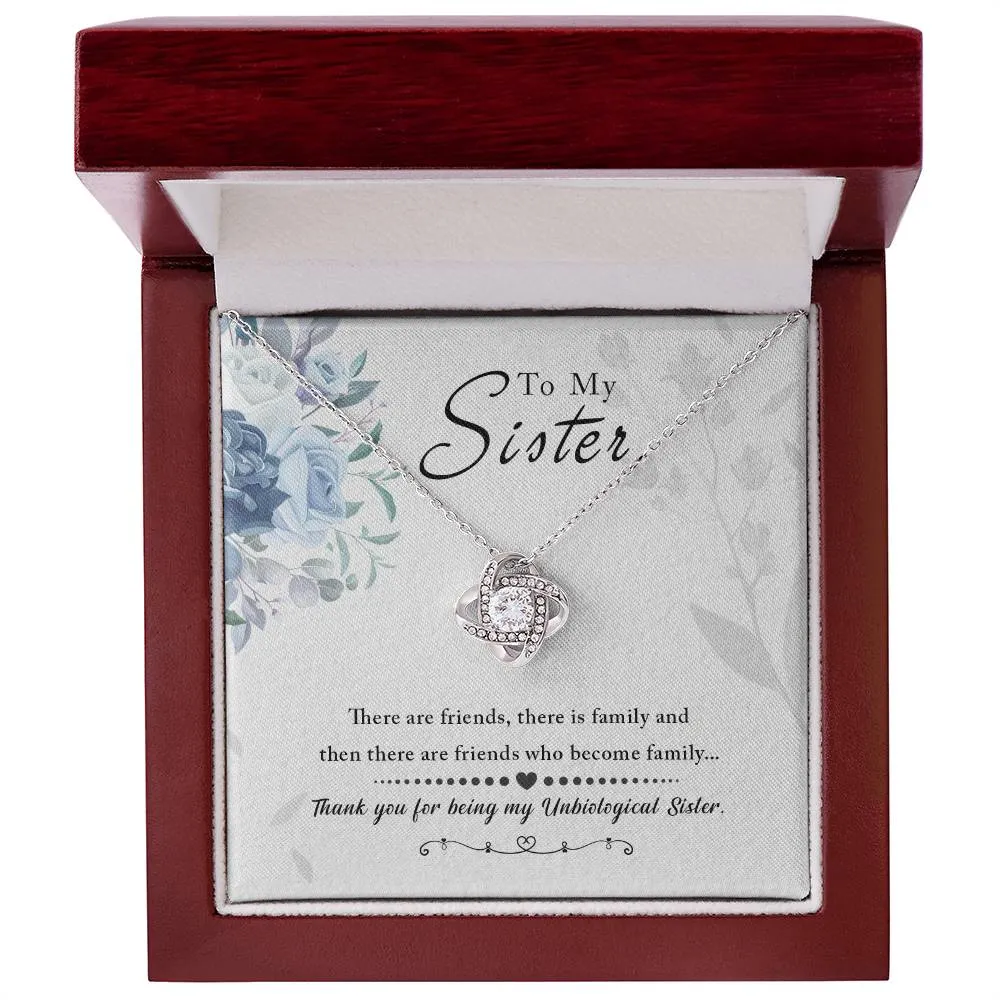 To My Sister, Thank You For Everything - Love knot Necklace