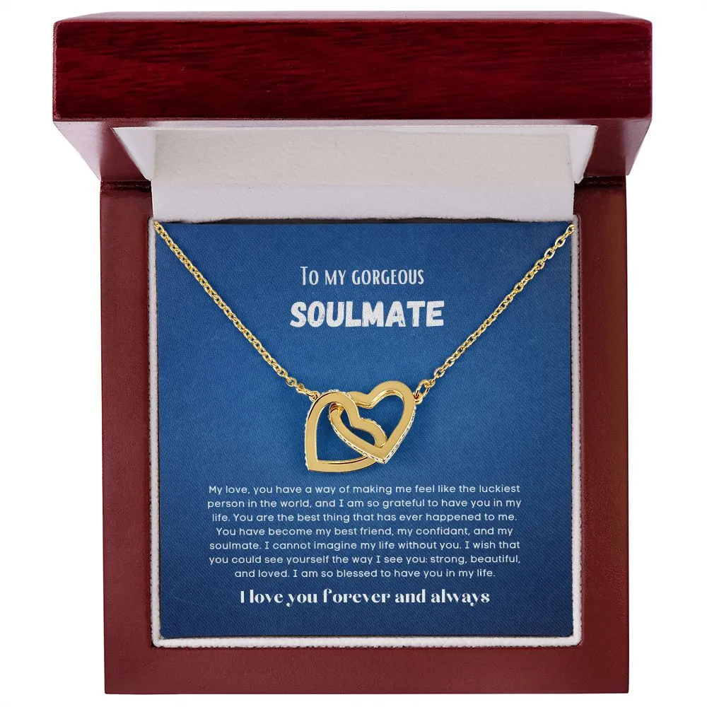 To my soulmate Interlocking hearts