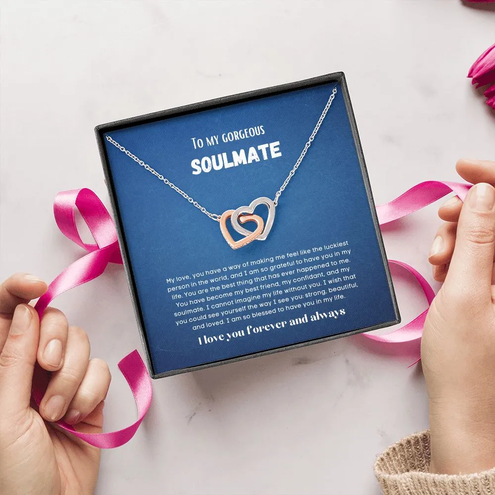 To my soulmate Interlocking hearts