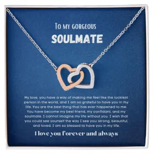 To my soulmate Interlocking hearts