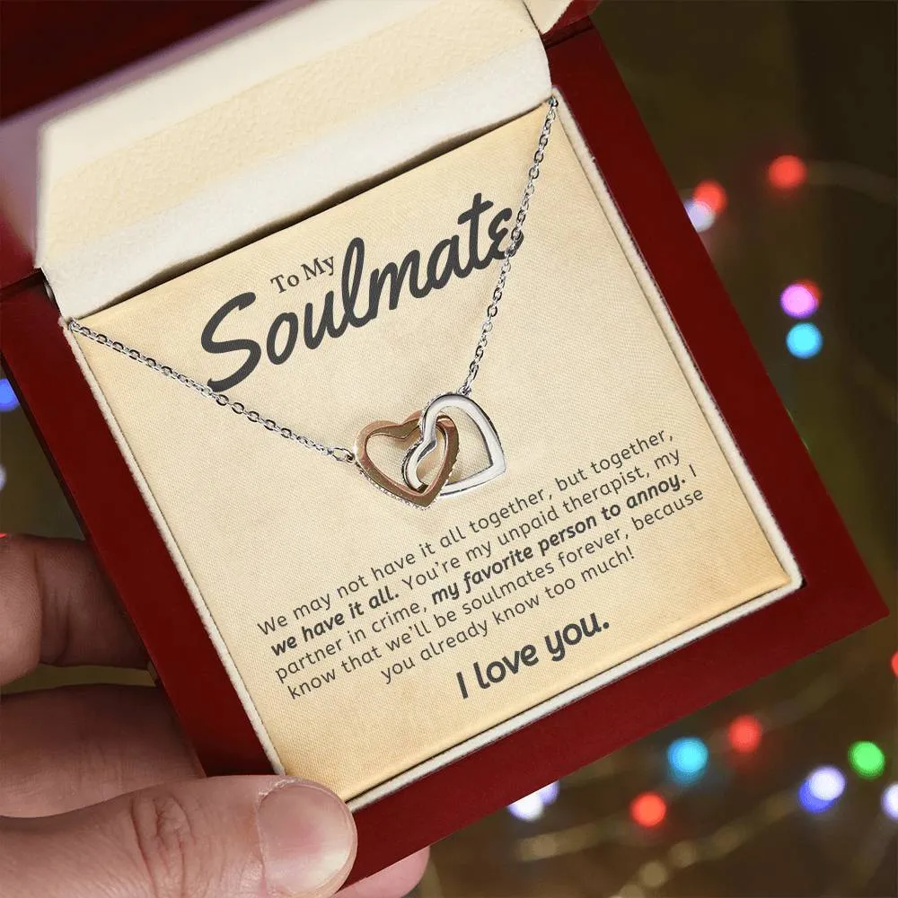 To My Soulmate l Interlocking Heart Necklace7 MC Interlocking Hearts Necklace