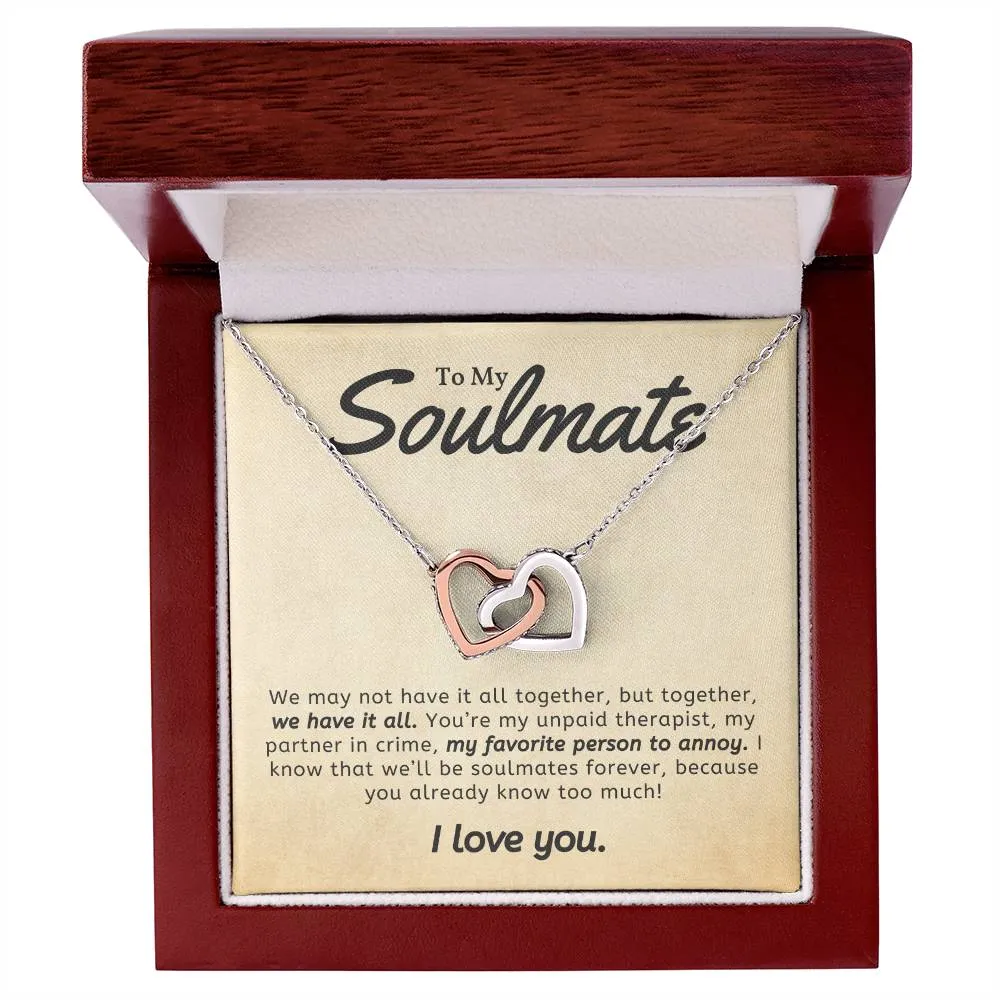 To My Soulmate l Interlocking Heart Necklace7 MC Interlocking Hearts Necklace