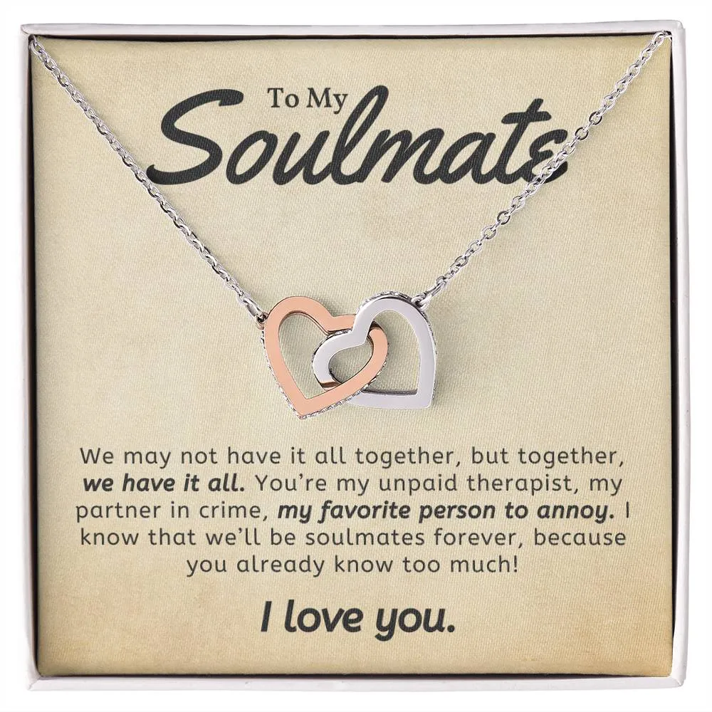To My Soulmate l Interlocking Heart Necklace7 MC Interlocking Hearts Necklace