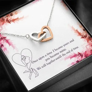 To my wife massage card necklace with luxury box