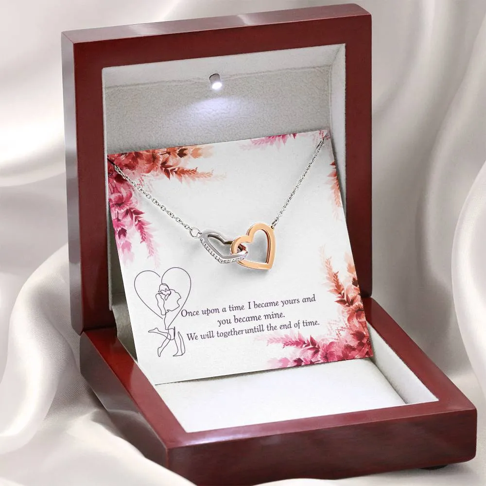 To my wife massage card necklace with luxury box