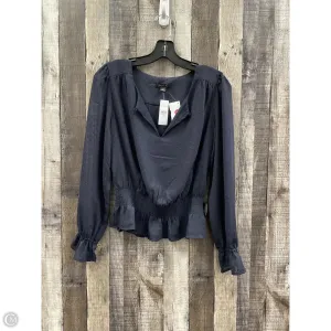 Top Long Sleeve By Ann Taylor In Navy, Size: Xs