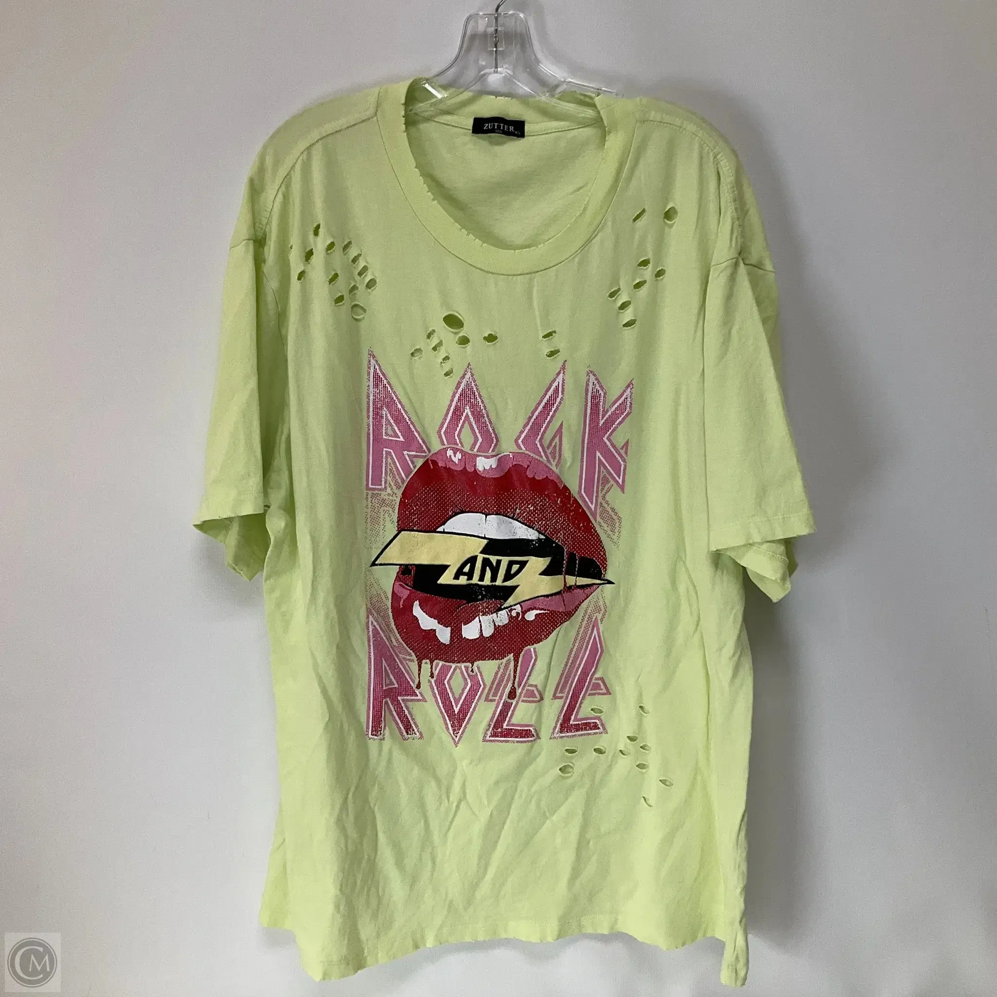 Top Short Sleeve By Cmc In Green, Size: M