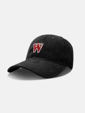 Topi baseball retro korduroy bergaya bergaya