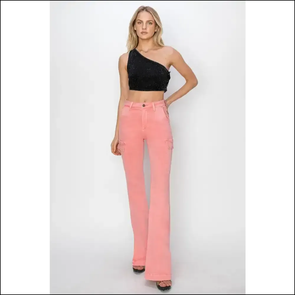 Transform your Wardrobe with Risen Cargo Bootcut Jeans – where Style Meets Comfort!