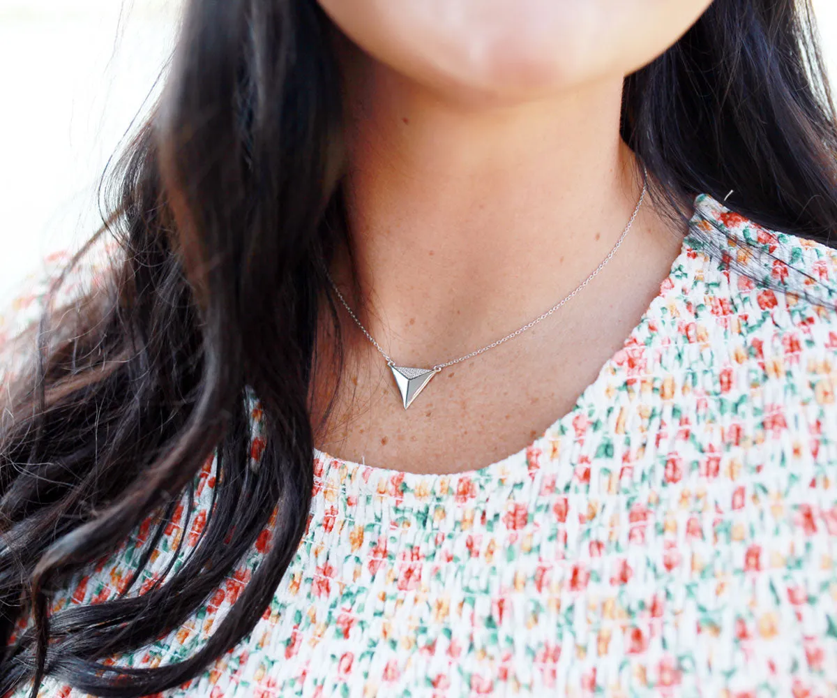 Triangle Pavé Crystal Necklace