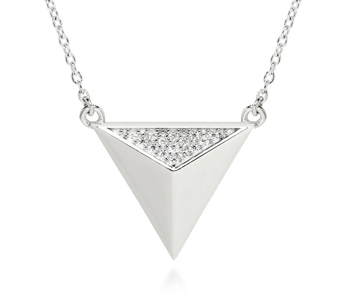 Triangle Pavé Crystal Necklace