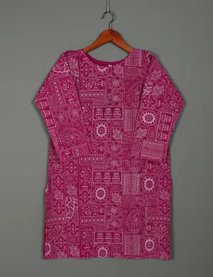 TS-181-Fuchsia - Cotton Printed Kurti