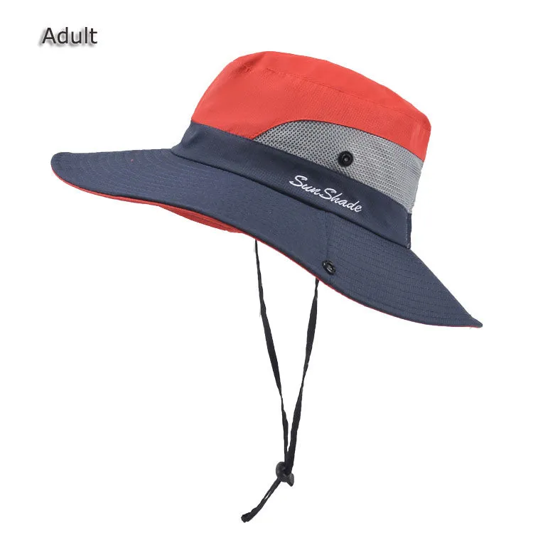 UV Protection Hat Mesh Hat with Chin Strap