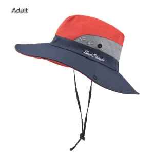 UV Protection Hat Mesh Hat with Chin Strap