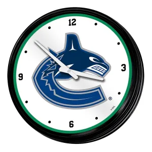 Vancouver Canucks: Retro Lighted Wall Clock
