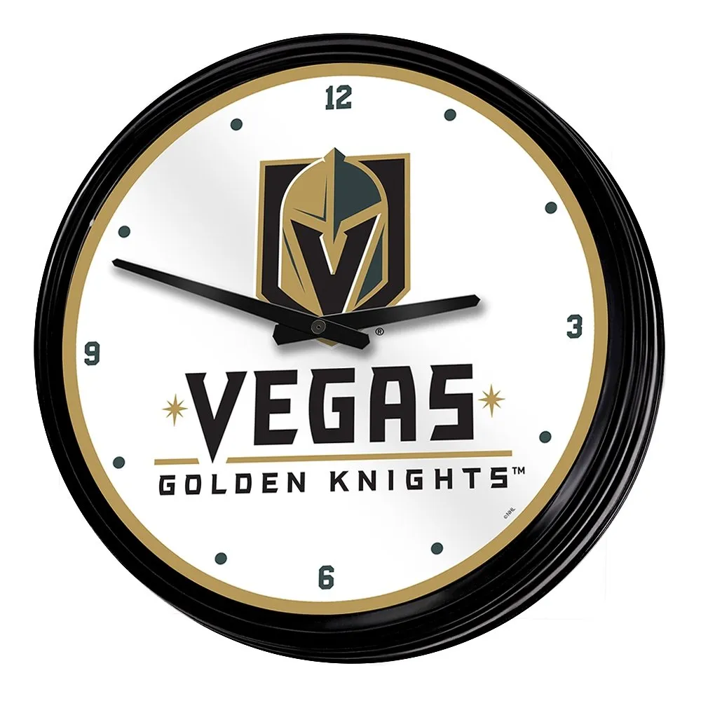 Vegas Golden Knights: Retro Lighted Wall Clock