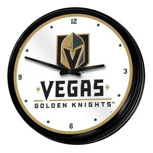 Vegas Golden Knights: Retro Lighted Wall Clock