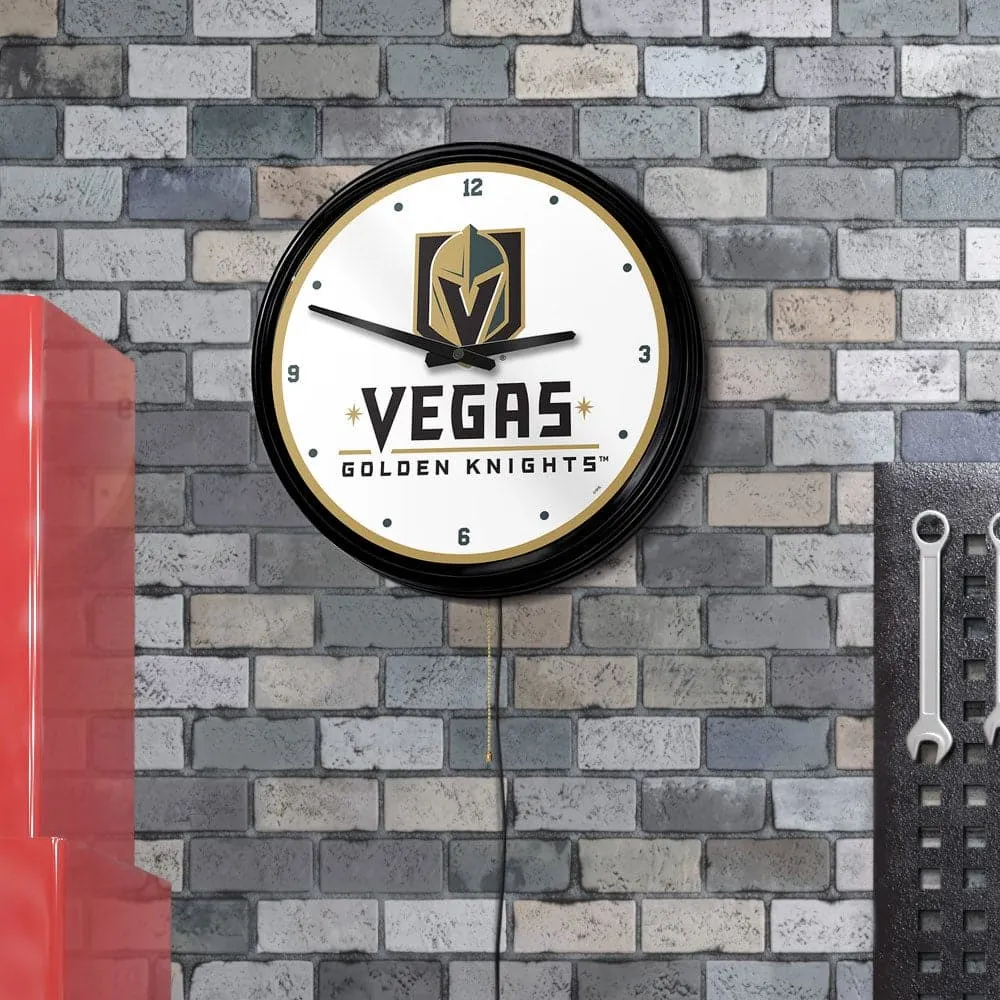 Vegas Golden Knights: Retro Lighted Wall Clock