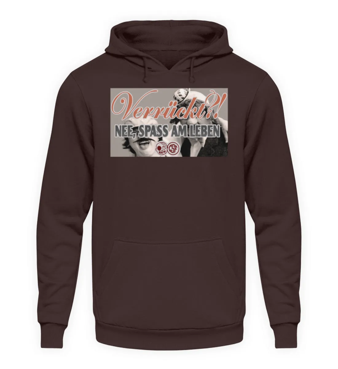 Verrückt?! NEE, SPASS AM LEBEN  - Unisex Kapuzenpullover Hoodie