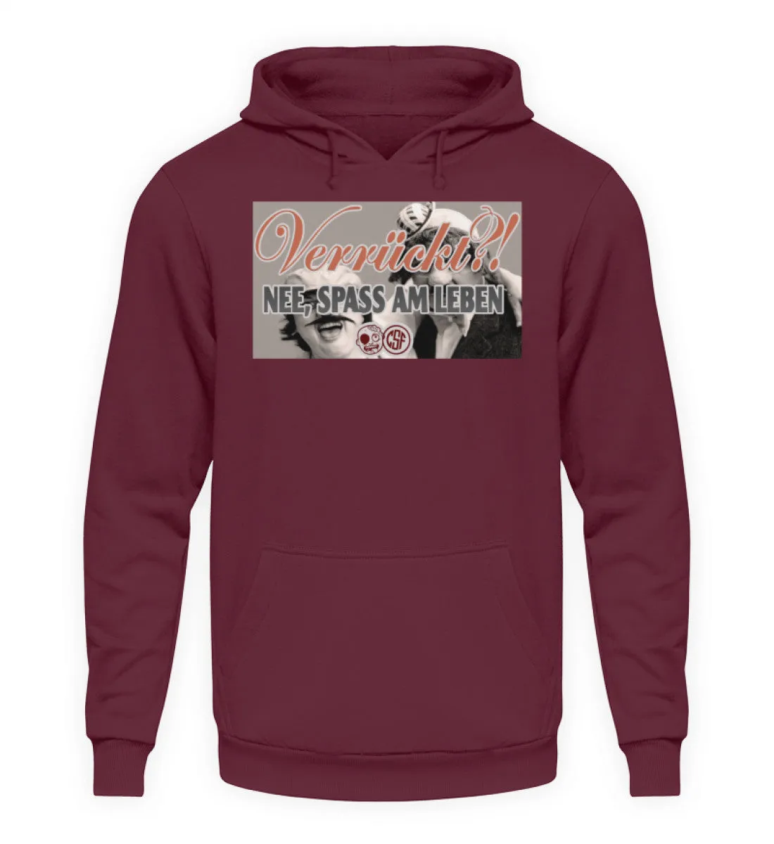 Verrückt?! NEE, SPASS AM LEBEN  - Unisex Kapuzenpullover Hoodie