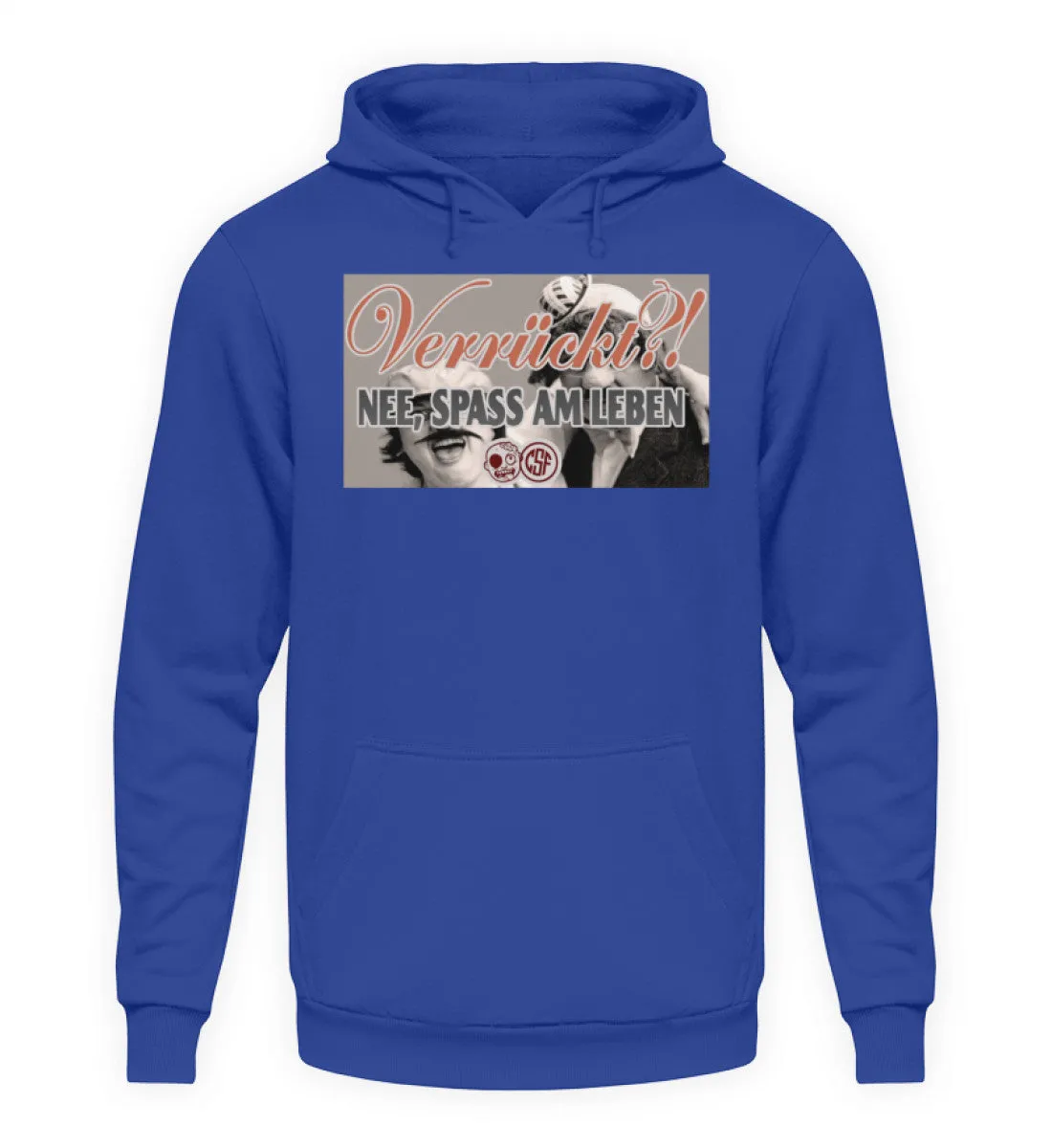 Verrückt?! NEE, SPASS AM LEBEN  - Unisex Kapuzenpullover Hoodie