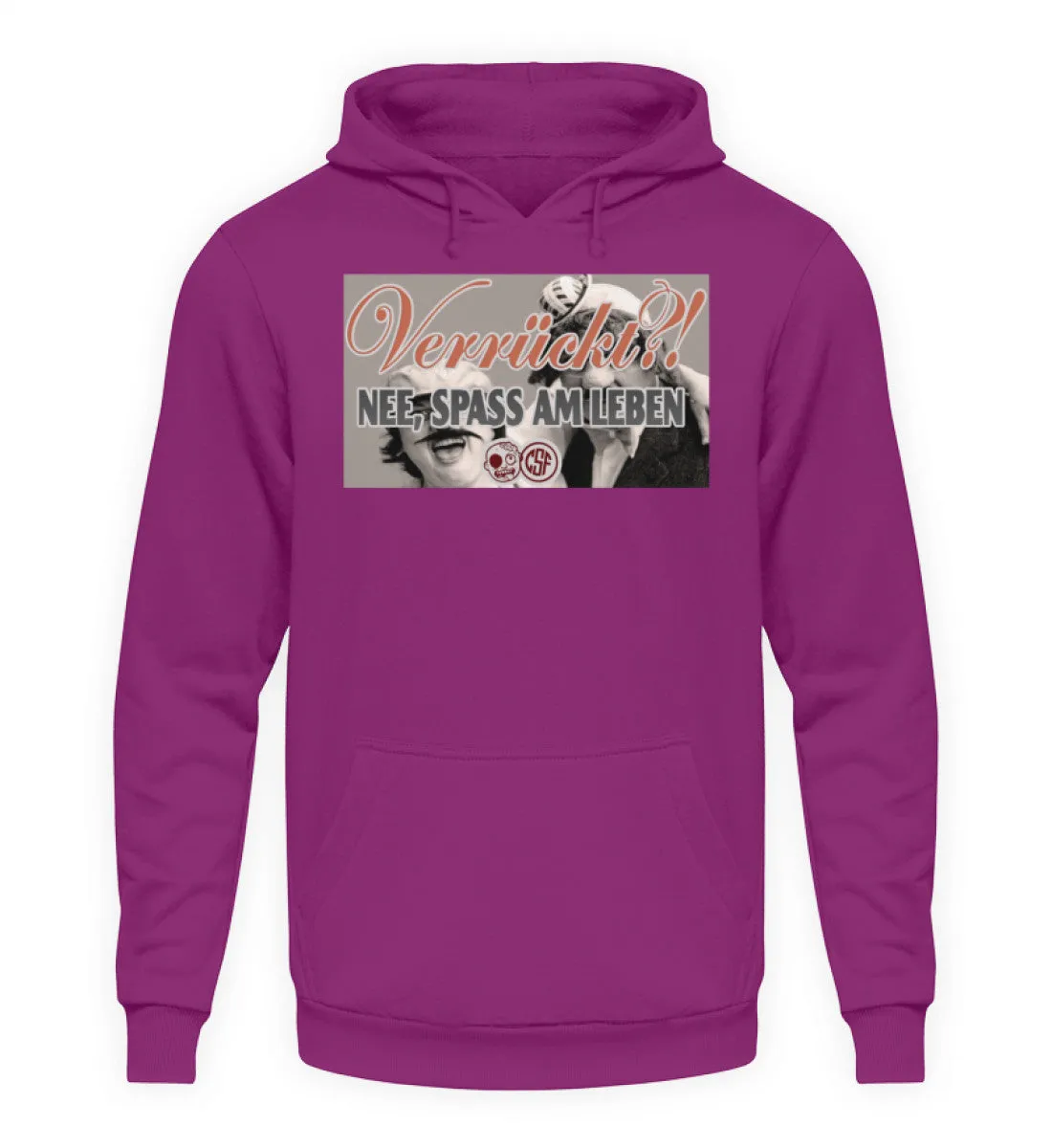 Verrückt?! NEE, SPASS AM LEBEN  - Unisex Kapuzenpullover Hoodie