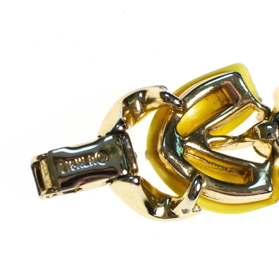 Vintage Lisner Yellow Thermoset Bracelet