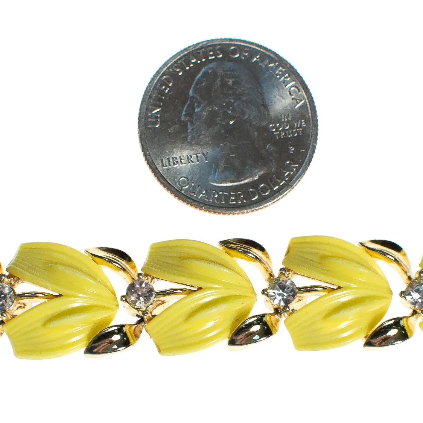 Vintage Lisner Yellow Thermoset Bracelet